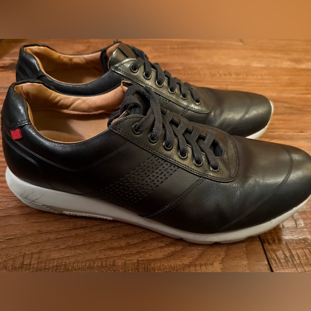 Marc Joseph New York Chelsea EXL011 Black Men 9.5 Leather Sneakers Shoes Brazil